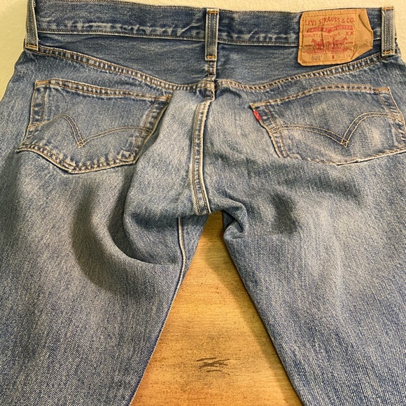 Levi’s 501 Denim Blue Jeans - Picture 2 of 6